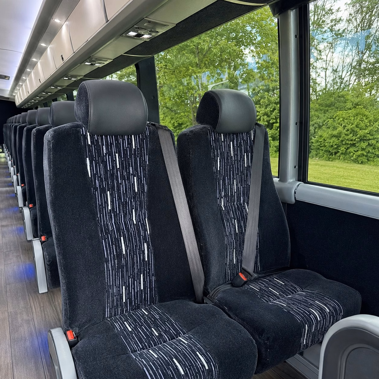 odessa charter bus rental interior